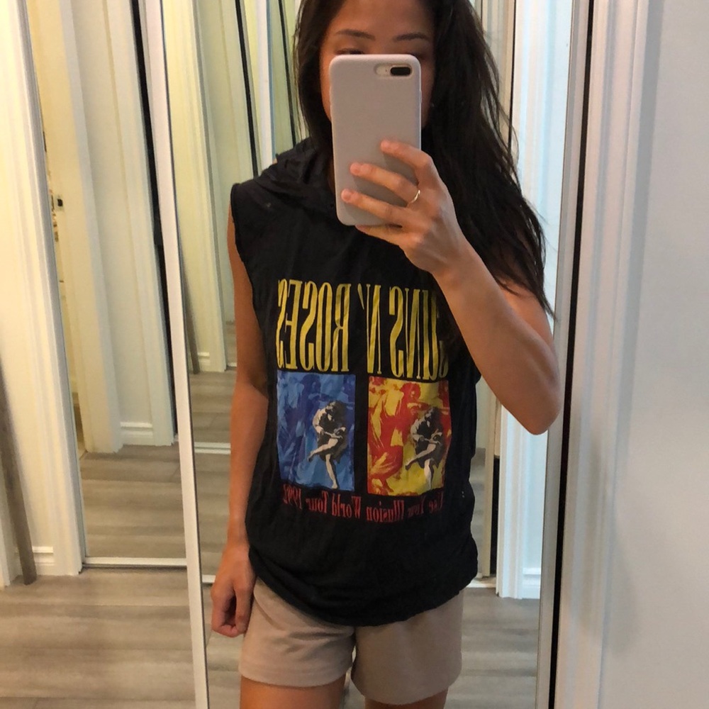 Wilfred Free oversized guns and roses shirt